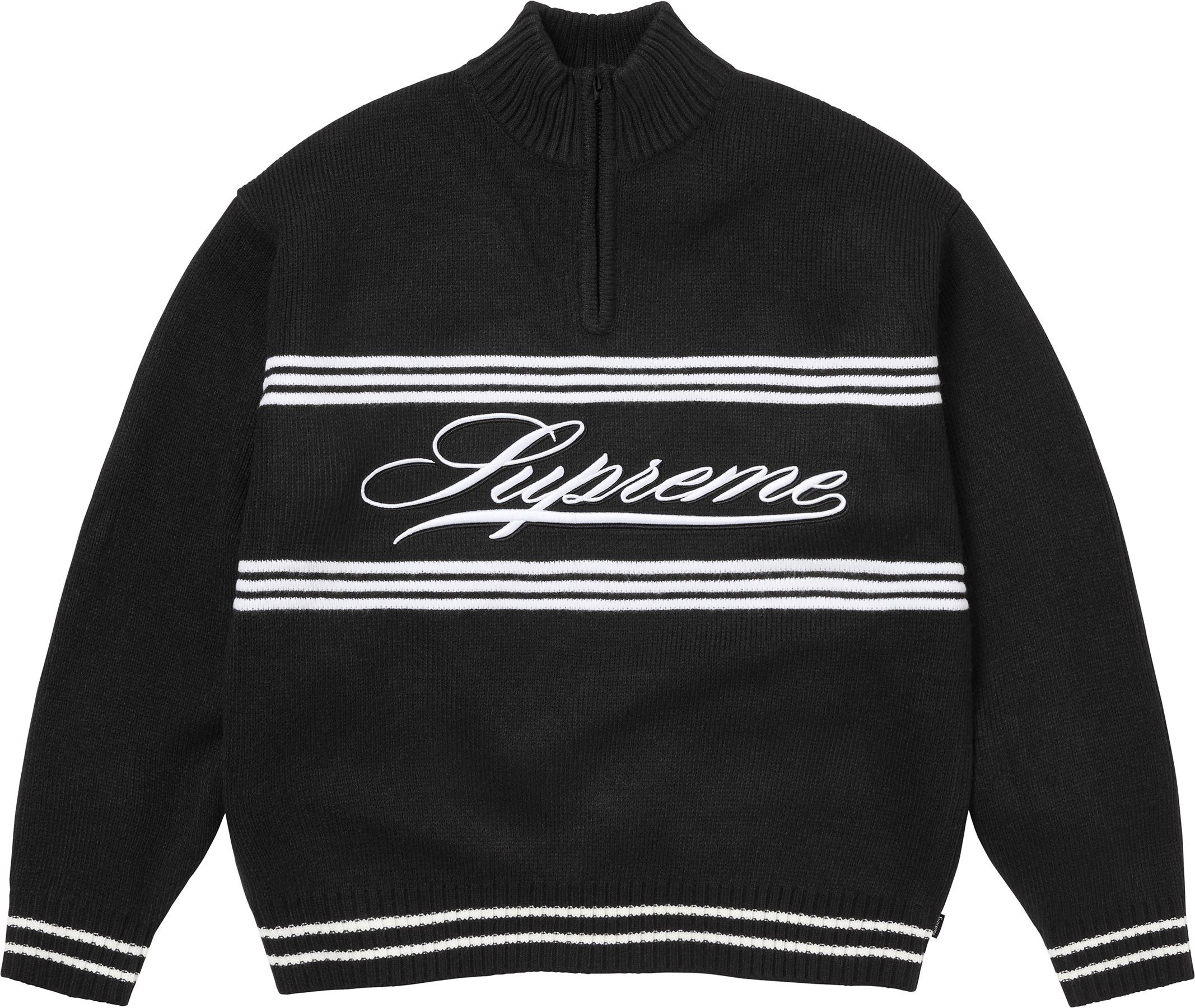 Script Stripe Half Zip Sweater view 6